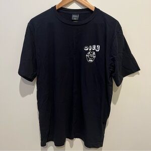 Obey Black Graphic Tshirt